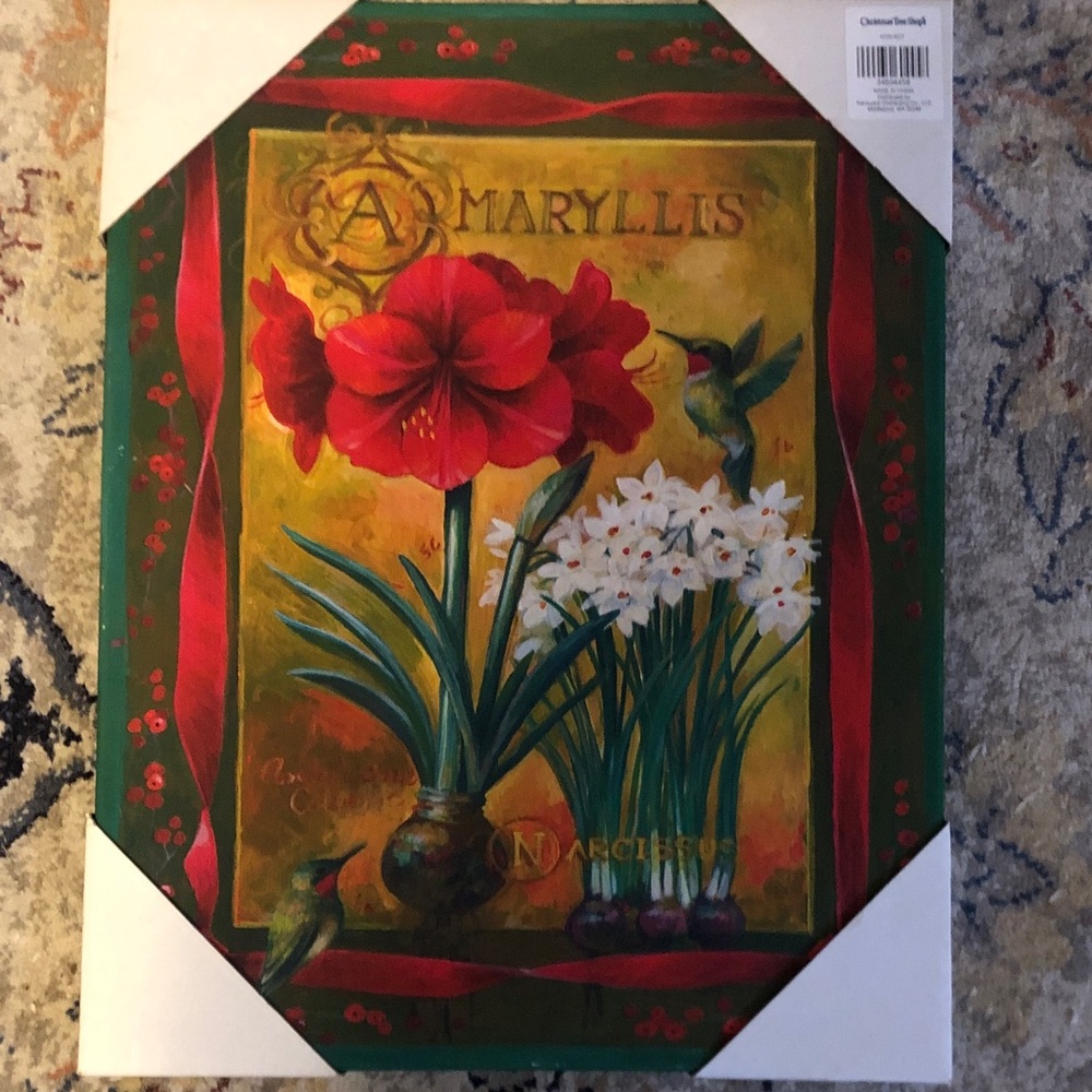 Amaryllis and Narcissus Floral Art Print